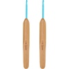image:imageJubileeYarn Crochet Hooks wBamboo Handle  US G6  Carbonized Brown  2pc SetCarbonized Finish