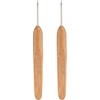 image:imageJubileeYarn Crochet Hooks wBamboo Handle  US G6  Carbonized Brown  2pc SetCarbonized Finish