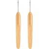 image:imageJubileeYarn Crochet Hooks wBamboo Handle  US G6  Carbonized Brown  2pc SetNatural Finish