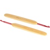 image:imageJubileeYarn Crochet Hooks wBamboo Handle  US G6  Carbonized Brown  2pc SetNatural Finish