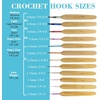 image:imageJubileeYarn Crochet Hooks wBamboo Handle  US G6  Carbonized Brown  2pc SetNatural Finish