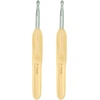 image:imageJubileeYarn Crochet Hooks wBamboo Handle  US G6  Carbonized Brown  2pc SetNatural Finish