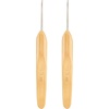 image:imageJubileeYarn Crochet Hooks wBamboo Handle  US G6  Carbonized Brown  2pc SetNatural Finish