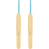 image:imageJubileeYarn Crochet Hooks wBamboo Handle  US G6  Carbonized Brown  2pc SetNatural Finish