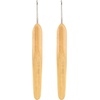 image:imageJubileeYarn Crochet Hooks wBamboo Handle  US G6  Carbonized Brown  2pc SetNatural Finish