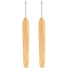 image:imageJubileeYarn Crochet Hooks wBamboo Handle  US G6  Carbonized Brown  2pc SetNatural Finish