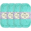 image:imageJubileeYarn Dainty Light Yarn  100gSkein Worsted Cotton  Moon Beam  4 Skeins108 Marina Green