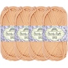 image:imageJubileeYarn Dainty Light Yarn  100gSkein Worsted Cotton  Moon Beam  4 Skeins1225 Sand