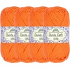 image:imageJubileeYarn Dainty Light Yarn  100gSkein Worsted Cotton  Moon Beam  4 Skeins1359 Orange Peel