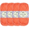 image:imageJubileeYarn Dainty Light Yarn  100gSkein Worsted Cotton  Moon Beam  4 Skeins1546 Living Coral