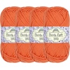 image:imageJubileeYarn Dainty Light Yarn  100gSkein Worsted Cotton  Moon Beam  4 Skeins203 Coral Bay