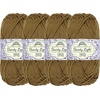 image:imageJubileeYarn Dainty Light Yarn  100gSkein Worsted Cotton  Moon Beam  4 Skeins210 Chestnut Brown