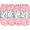 image:imageJubileeYarn Dainty Light Yarn  100gSkein Worsted Cotton  Moon Beam  4 Skeins305 Primrose Pink