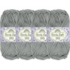 image:imageJubileeYarn Dainty Light Yarn  100gSkein Worsted Cotton  Moon Beam  4 Skeins310 Sterling Grey