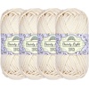 image:imageJubileeYarn Dainty Light Yarn  100gSkein Worsted Cotton  Moon Beam  4 Skeins403 Moon Beam