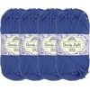 image:imageJubileeYarn Dainty Light Yarn  100gSkein Worsted Cotton  Moon Beam  4 Skeins4053 Turkish Sea
