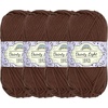 image:imageJubileeYarn Dainty Light Yarn  100gSkein Worsted Cotton  Moon Beam  4 Skeins410 Plumwine