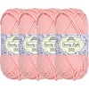 image:imageJubileeYarn Dainty Light Yarn  100gSkein Worsted Cotton  Moon Beam  4 Skeins501 Peach