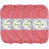 image:imageJubileeYarn Dainty Light Yarn  100gSkein Worsted Cotton  Moon Beam  4 Skeins505 Soft Red
