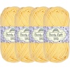 image:imageJubileeYarn Dainty Light Yarn  100gSkein Worsted Cotton  Moon Beam  4 Skeins506 Light Yellow
