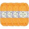 image:imageJubileeYarn Dainty Light Yarn  100gSkein Worsted Cotton  Moon Beam  4 Skeins509 Bright Orange