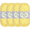 image:imageJubileeYarn Dainty Light Yarn  100gSkein Worsted Cotton  Moon Beam  4 Skeins600 Light Buttercream