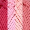 image:imageJubileeYarn Dainty Light Yarn  100gSkein Worsted Cotton  Shades of Pink  4 Skeins97 Shades of Pink