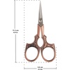 image:imageJubileeYarn Decorative Floral Embroidery Craft Scissors  Antique Silver  1 ScissorAntique Heirloom  Copper