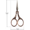 image:imageJubileeYarn Decorative Floral Embroidery Craft Scissors  Antique Silver  1 ScissorDecorative Floral  Copper