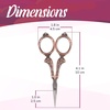 image:imageJubileeYarn Decorative Floral Embroidery Craft Scissors  Antique Silver  1 ScissorFlourish  Copper