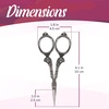 image:imageJubileeYarn Decorative Floral Embroidery Craft Scissors  Antique Silver  1 ScissorFlourish  Gunmetal