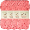 image:imageJubileeYarn Delightfully Bold Yarn  100gSkein Worsted Bamboo Rayon  Pink Dust  2 Skeins04 Hot Coral