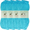 image:imageJubileeYarn Delightfully Bold Yarn  100gSkein Worsted Bamboo Rayon  Pink Dust  2 Skeins16 Aqua Blue Sea