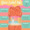 image:imageJubileeYarn Delightfully Plump Yarn  100gSkein Super Chunky Bamboo Rayon  Pink Dust  2 Skeins07 Blue Sky