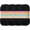 image:imageJubileeYarn Delightfully Plump Yarn  100gSkein Super Chunky Bamboo Rayon  Pink Dust  2 Skeins11 Pitch Black