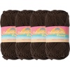 image:imageJubileeYarn Delightfully Plump Yarn  100gSkein Super Chunky Bamboo Rayon  Pink Dust  2 Skeins110 Dark Brown