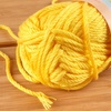 image:imageJubileeYarn Delightfully Plump Yarn  100gSkein Super Chunky Bamboo Rayon  Pink Dust  2 Skeins220 Daisy Yellow