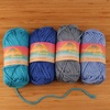 image:imageJubileeYarn Delightfully Plump Yarn  100gSkein Super Chunky Bamboo Rayon  Shades of Purple  4 SkeinsShades of Blue