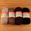 image:imageJubileeYarn Delightfully Plump Yarn  100gSkein Super Chunky Bamboo Rayon  Shades of Purple  4 SkeinsShades of Brown