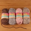 image:imageJubileeYarn Delightfully Plump Yarn  100gSkein Super Chunky Bamboo Rayon  Shades of Purple  4 SkeinsShades of Neutral Tones