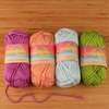 image:imageJubileeYarn Delightfully Plump Yarn  100gSkein Super Chunky Bamboo Rayon  Shades of Purple  4 SkeinsShades of Tropical Colors