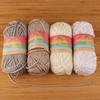 image:imageJubileeYarn Delightfully Plump Yarn  100gSkein Super Chunky Bamboo Rayon  Shades of Purple  4 SkeinsShades of White