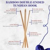 image:imageJubileeYarn Double Ended Bamboo Tunisian Crochet Hooks Set  Natural  15 SizesCarbonized Brown