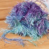 image:imageJubileeYarn Feather Whimsy Eyelash Yarn  50gSkein Fine Polyester Fur  Peacock  6 Skeins08 Blue Sparkle