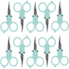 image:imageJubileeYarn Folding Scissors TSA Compliant and Portable Compact Safe Travel Scissors Stainless Steel Retractable  4 UnitsAdorable Aqua