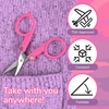 image:imageJubileeYarn Folding Scissors TSA Compliant and Portable Compact Safe Travel Scissors Stainless Steel Retractable  4 UnitsAdorable Aqua