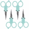 image:imageJubileeYarn Folding Scissors TSA Compliant and Portable Compact Safe Travel Scissors Stainless Steel Retractable  4 UnitsAdorable Aqua