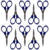 image:imageJubileeYarn Folding Scissors TSA Compliant and Portable Compact Safe Travel Scissors Stainless Steel Retractable  4 UnitsBlue