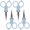 image:imageJubileeYarn Folding Scissors TSA Compliant and Portable Compact Safe Travel Scissors Stainless Steel Retractable  4 UnitsBlue Bestie