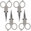 image:imageJubileeYarn Folding Scissors TSA Compliant and Portable Compact Safe Travel Scissors Stainless Steel Retractable  4 UnitsGenerous Grey